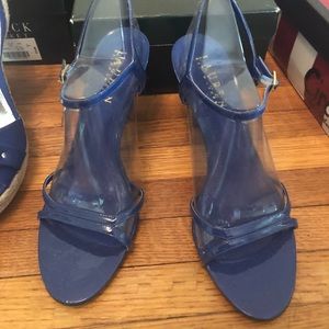 Ralph Lauren Strappy Royal Blue Heels